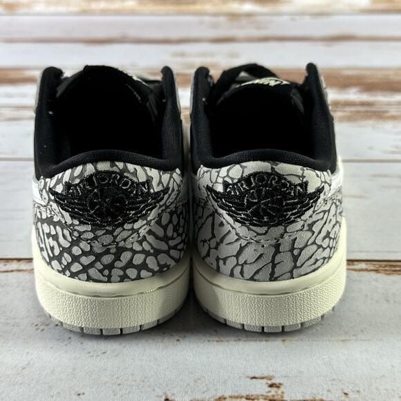 Nike Jordan 1 Retro Low OG Black Cement Women's Sz 5 Sneakers - New Open Box - Picture 7 of 9